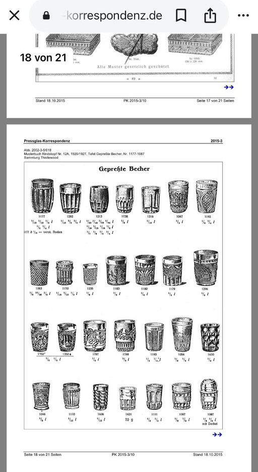 Josef Rindskopf Art Deco Becher Modell 1183 (jaren 20)
