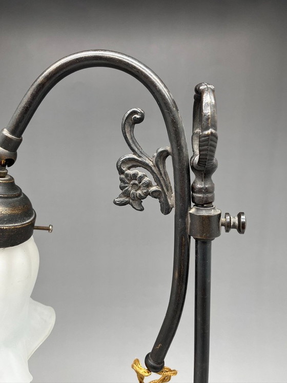 Image 1 of Art Nouveau Art Deco Art Nouveau lamp - messing/brons
