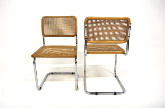 Juego de 2 sillas "B32", Marcel Breuer, Italia, 1990 – Sillas de comedor, Wood (photo 3 of 6)