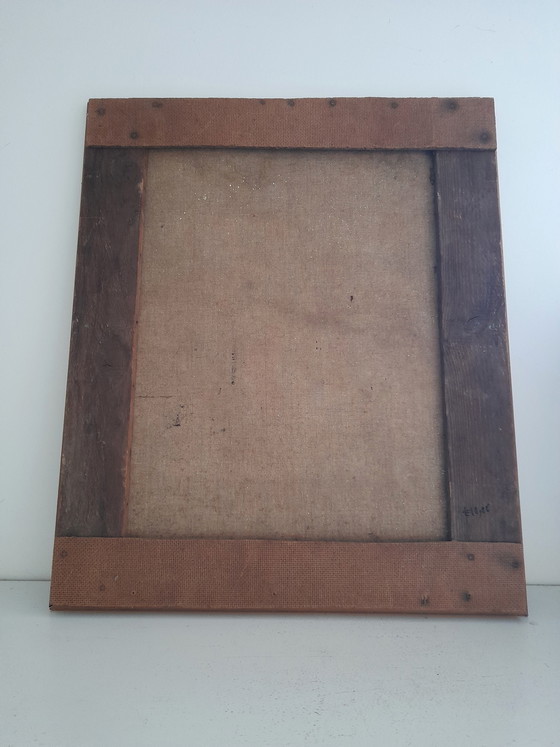 Image 1 of Vintage 1950s Arreslee Oil on Canvas MCM