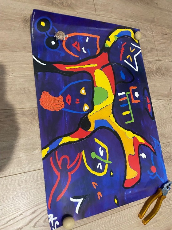Image 1 of Original print titled Masquerade, created in an expressive abstract style