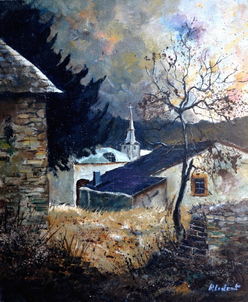 Vecchio villaggio nelle Ardenne belghe