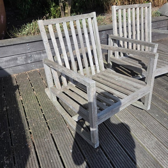 2 Teak Tuin Schommelstoelen – Tuinstoelen, Wood (photo 7 of 7)