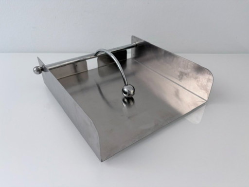 Servilletero vintage de acero inoxidable con peso