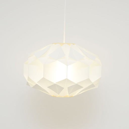 Weiße Lampe von L. Schioler für Hoyrup, Dänemark, 1970