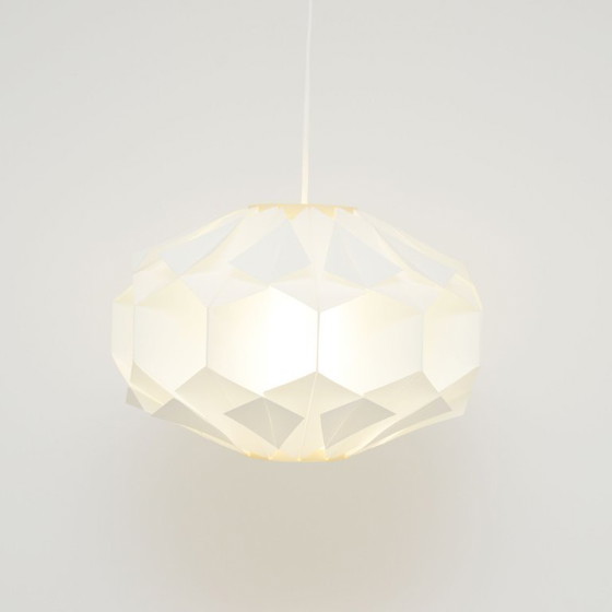 Image 1 of Lampada bianca di L. Schioler per Hoyrup Danimarca 1970