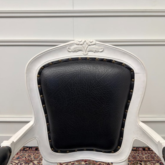 Klassisches Englisches Weißes Schreibtisch-Set mit Bürostuhl – Leather (photo 21 of 24)