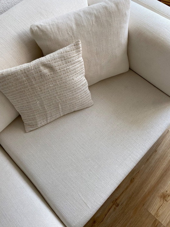 LIVING DIVANI Family Life Sofa + Pouf | Design Classic | Cream – Modular sofas, Textile (photo 8 of 13)