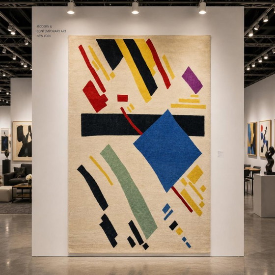 Handgeweven wandtapijt van Kasimir Malevich, Suprematistisch | Beperkte oplage | Textiel | 303 × 205 cm (119 (photo 2 of 10)