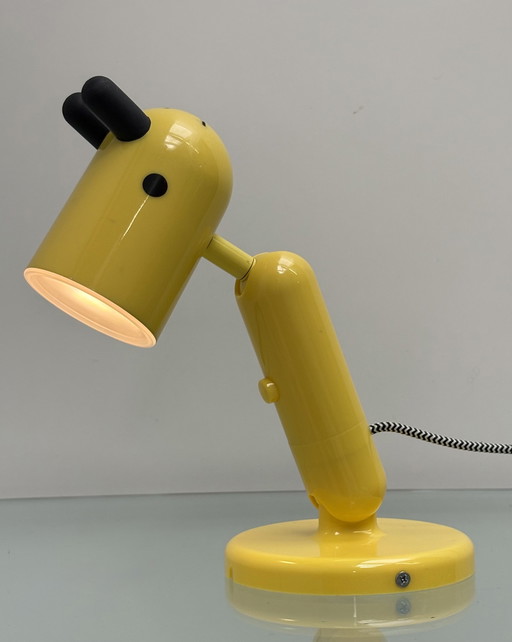 Lampe de bureau ou lampe murale vintage Ikea Krux jaune girafe