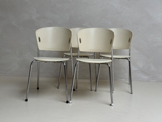 4 x Sedia di design 'Gio' Bontempi Casa | Made in Italy | Crema – Sedie da pranzo, Cromo (photo 2 of 11)