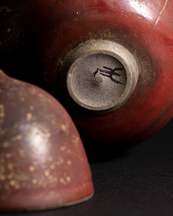 Image 1 of Keramische vaas en doos met deksel – Studio Keramist Artist, Duitsland, 2010