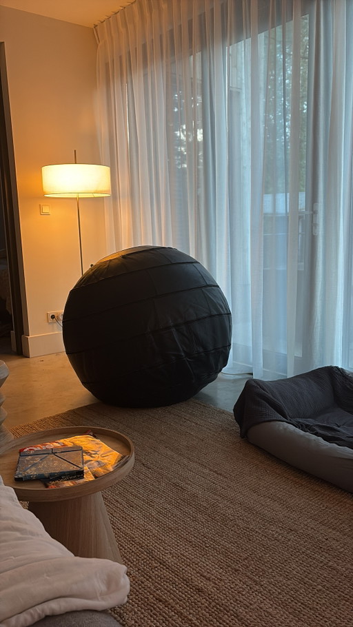 Vintage Leolux Ball Chair Poef In Leder – zitzakken, Leather (photo 2 of 5)
