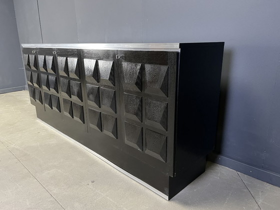 Image 1 of Credenza brutalista nera, anni '70
