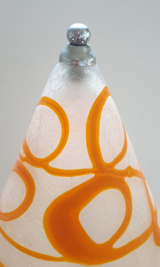 Image 1 of Lampada da tavolo vintage a forma di fungo Simais fatta a mano