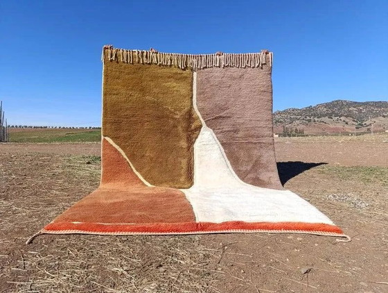 Alfombra bereber marroquí Mrirt 300 × 200 cm – lana gruesa, patrón abstracto – Algodón, Bohemian (photo 10 of 10)