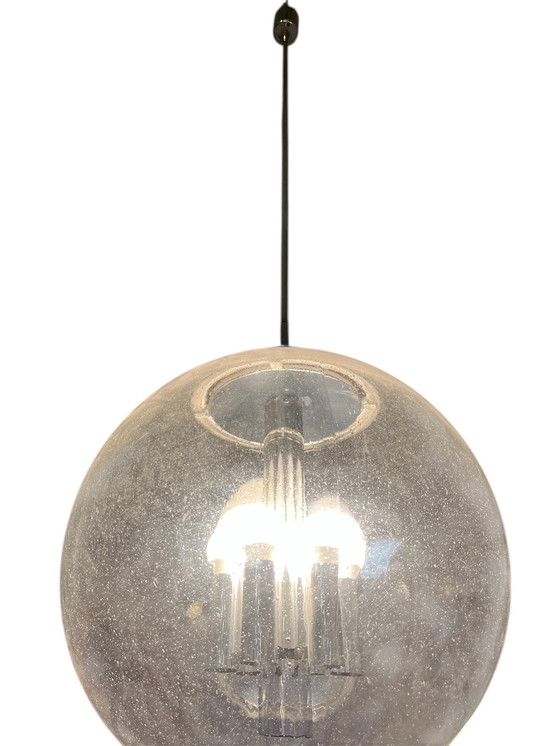 Image 1 of Zeer grote vintage globe Glashütte lamp diameter 50cm