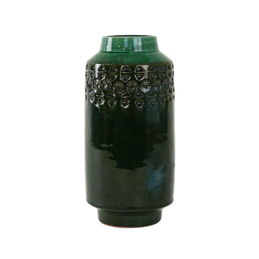 Grüne Keramikvase, dänisches Design, 1970er Jahre, hergestellt in Dänemark