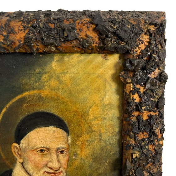 Porträt des Heiligen Vinzenz von Paul, Öl auf Leinwand, Gemälde & Zeichnungen, Holz, Braun, Klassiek (Foto 3 von 12)