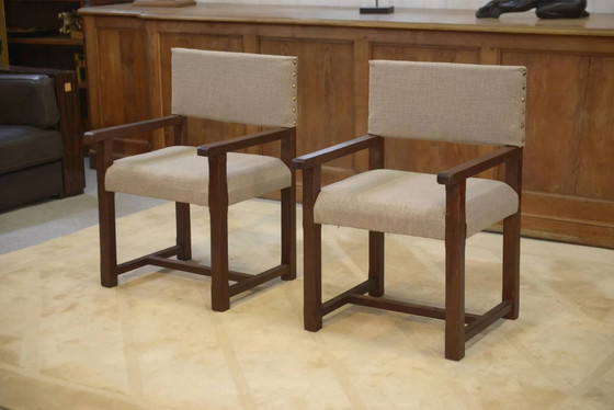 Coppia di poltrone degli anni '50 – Legno, Vintage (photo 12 of 12)