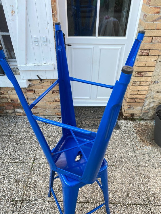 Image 1 of TOLINE H75 stapelbare industriële barkruk, blauw