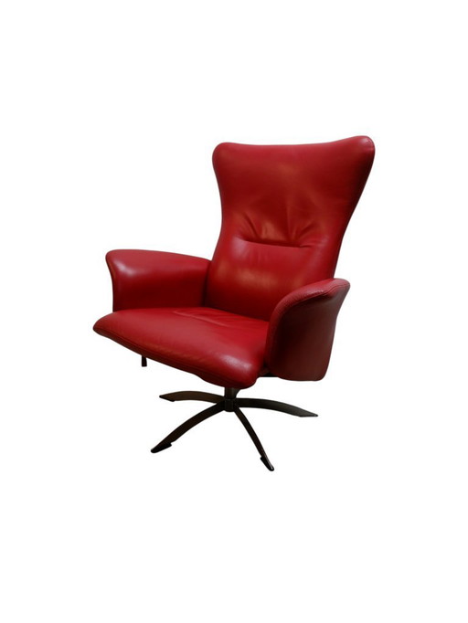 Danish leather recliner armchair, Knudsen