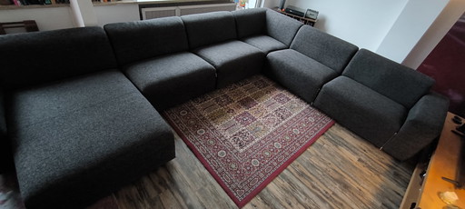 Bert Plantagie: Modulaire bank met 6 delen, zwart-grijs