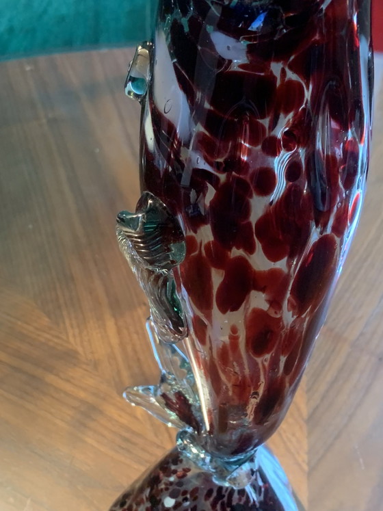 Zoomorphic Murano Glass Vase (37cm) – Scale & Cobalt Decor (photo 3 of 18)