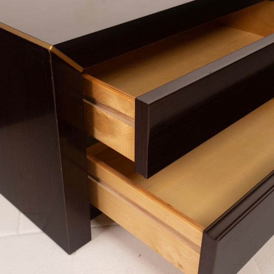 Paire de tables de nuit en palissandre d'Afrique et laiton pour Fratelli Turri – Gorgoni, Wood (photo 16 of 19)