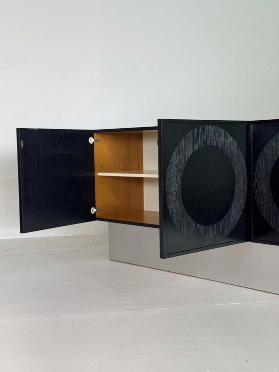 Image 1 of Zwart Brutalistisch Circulair Credenza, Musterring België