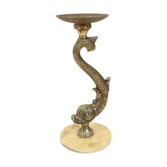 Posacenere da terra Mid Century Delfino mitico Francia 48cm – Oggetti decorativi, Marble, Brass (photo 11 of 14)