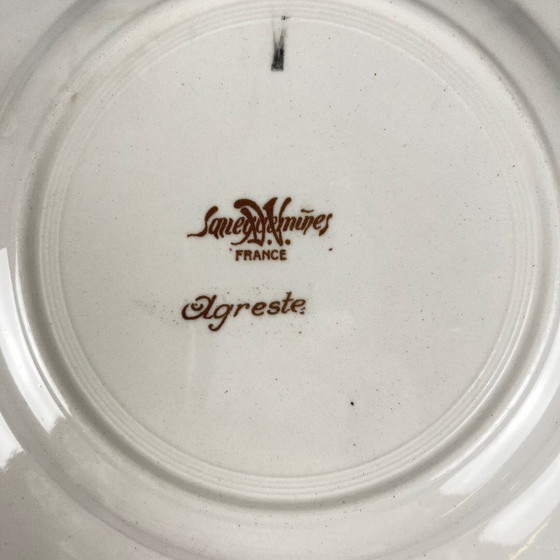 Image 1 of Set de 4 assiettes plates "Agreste", Sarreguemines, première moitié du XXeme s.