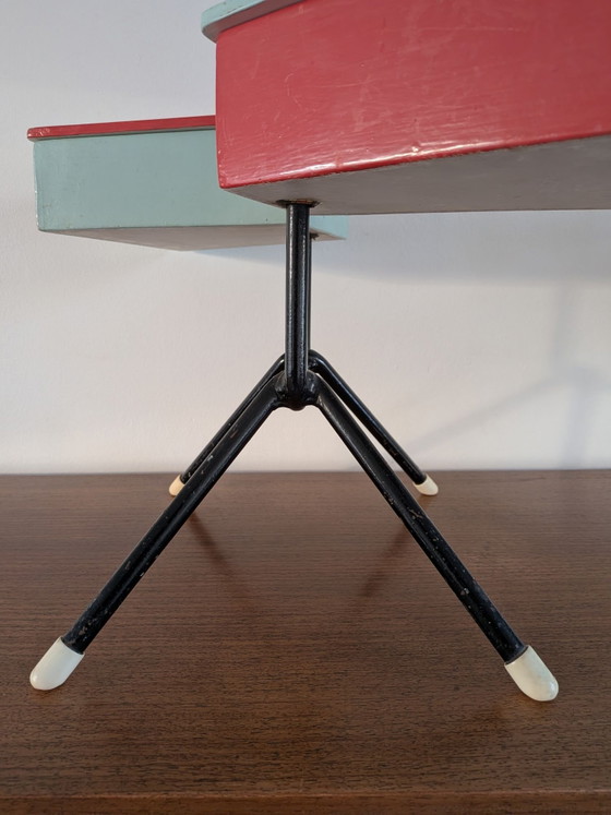 Scatola da cucito Mid-Century di Joos Teder per Metalux, Oggetti decorativi, Metallo, Legno, Multicolore (foto 8 di 9)