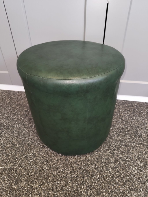Grüner Vintage Pouf / Hocker