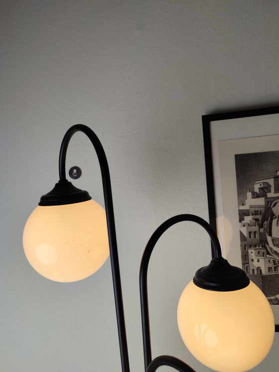 Image 1 of Space Age Floor lamp waterfall spheres 1970s black