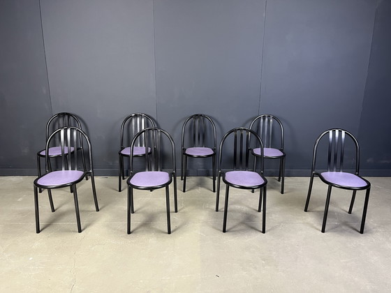 Image 1 of Set of Nr 222 Chairs by Robert Mallet-Stevens, 1980s, Set of 6