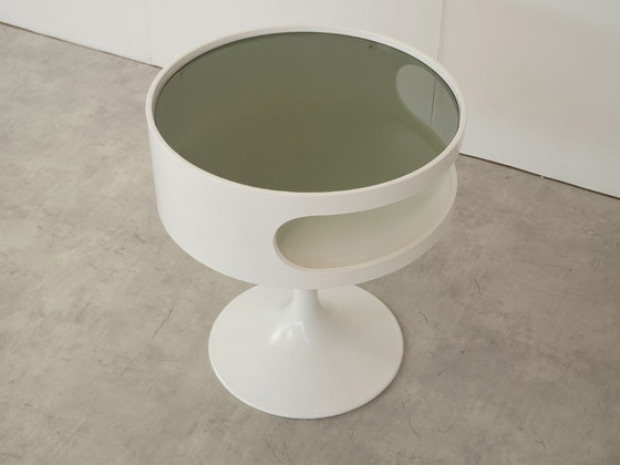 Image 1 of Table d'appoint Opal Luna, design vintage, style années 70, époque spatiale