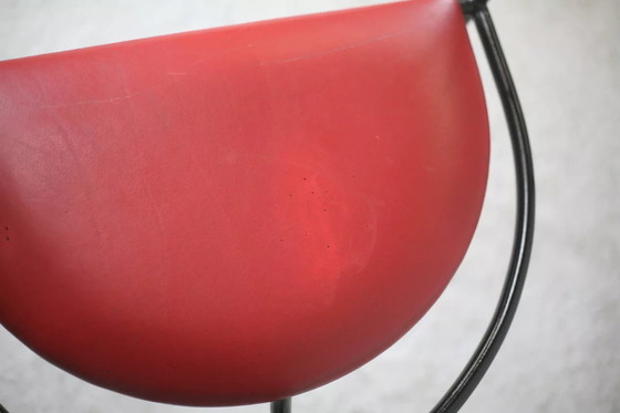 Image 1 of 3x Design Steel And Leather Armchairs