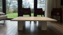 Table basse design travertin, sur mesure