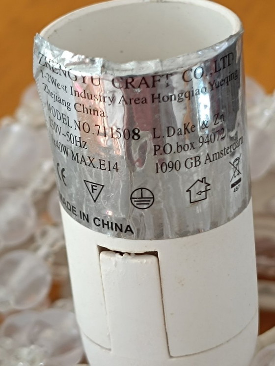 Image 1 of Kronleuchter mit Kristalltropfen