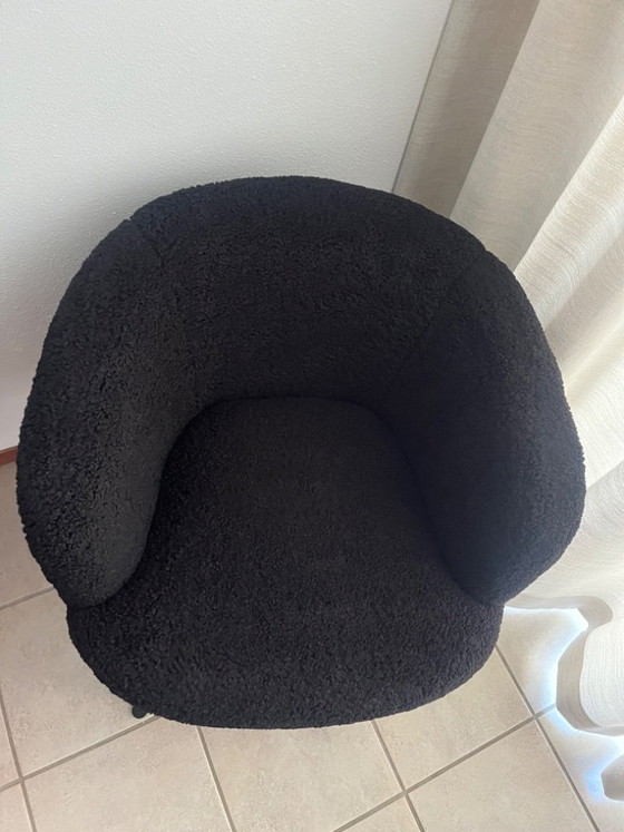 Zwarte teddy fauteuil – Metal, Textile (photo 5 of 5)
