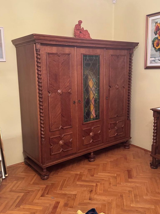 Spanish Style Oak Wardrobe, Early 20th Century (photo 2 of 5)