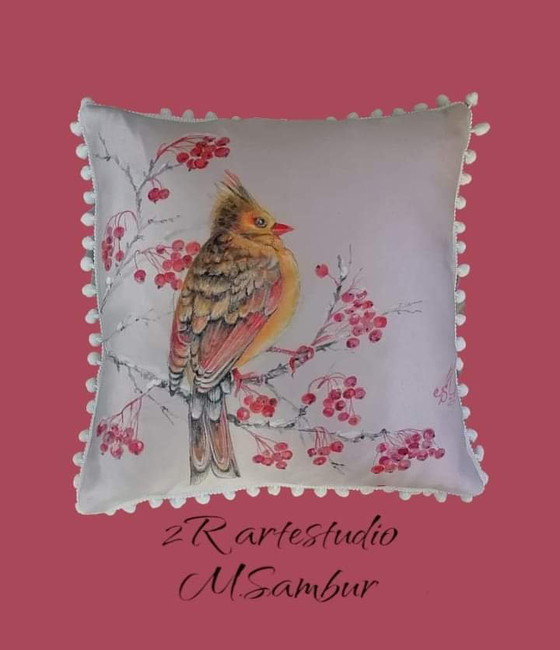 Image 1 of Taies d'oreiller Birds.faites à la main