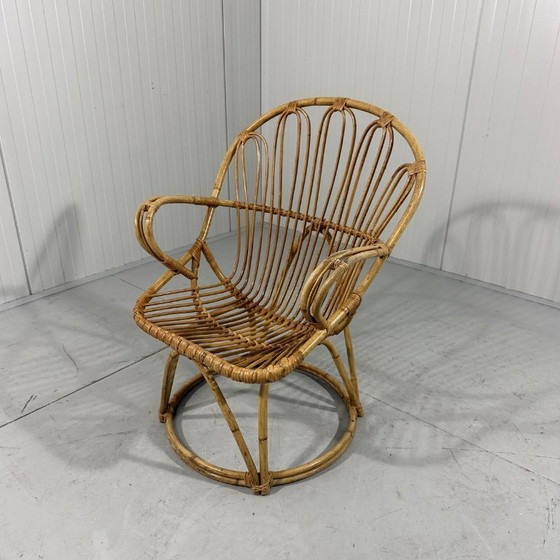 Image 1 of Silla de ratán Rohé Noordwolde años 60