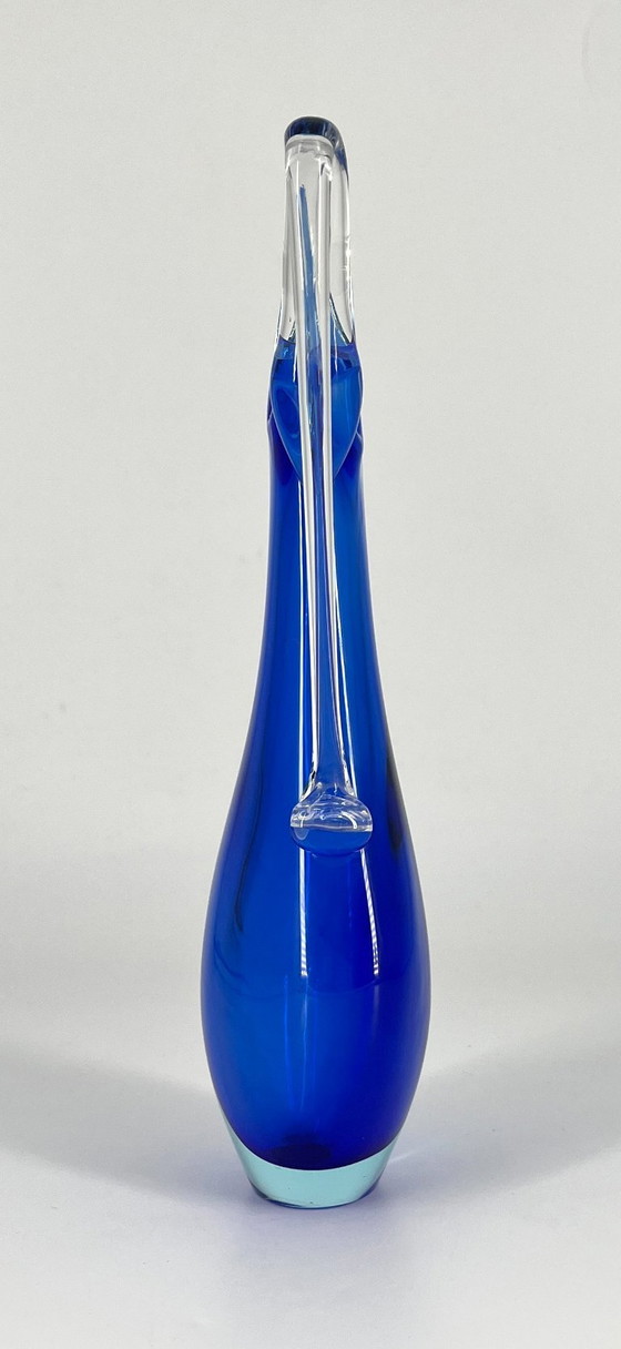 Image 1 of Vase en verre de Murano – Bleu cobalt – Vintage années 1960/1970
