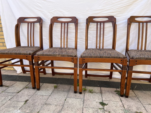4 sedie da pranzo Schuitema in stile Liberty
