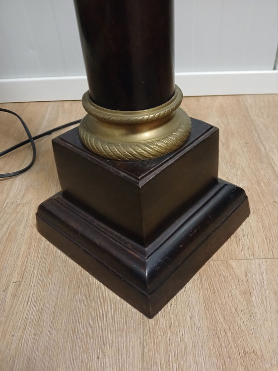 Vintage Herda Holland Floor light, Velvet, Wood, Beige (photo 4 of 10)