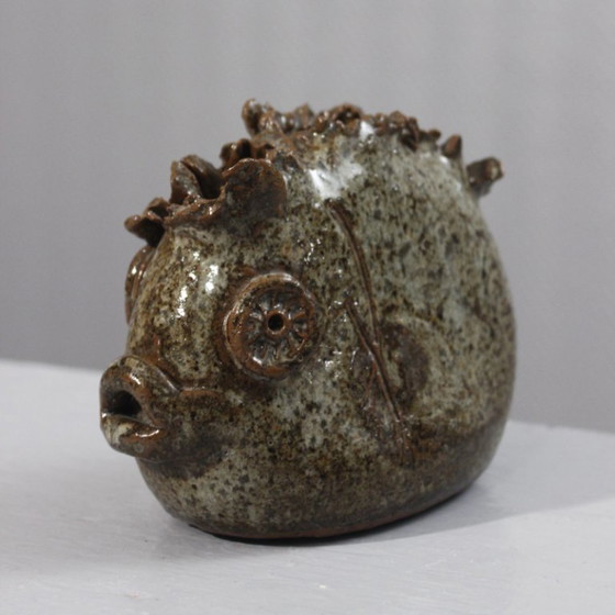 Image 1 of Alexis Kostanda a Vallauris, vaso a forma di pesce, pirite, Francia, XX secolo