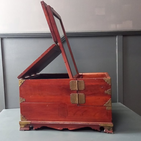 Image 1 of 19th Century Campaign Shaving Mirror