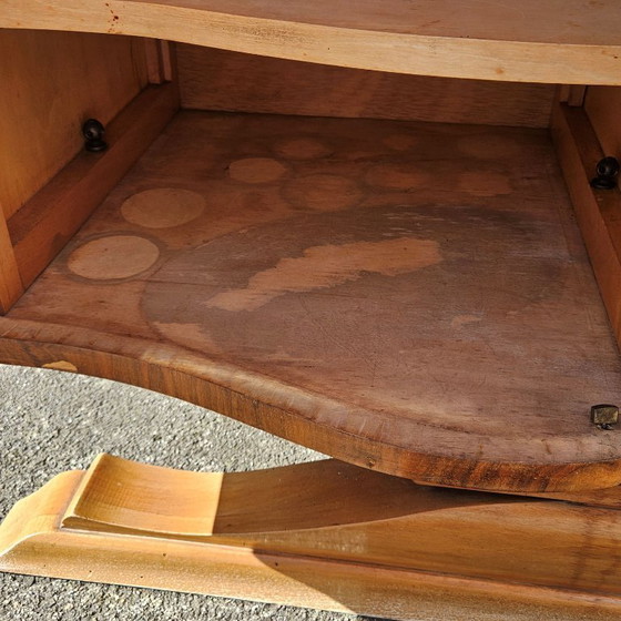 Image 1 of Buffet Art Déco français - Bois d'orme ronce brillant - Années 20